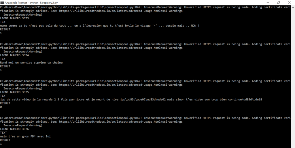 exemple de crawling via BeautifulSoup4