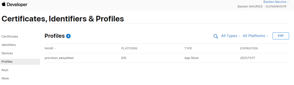 apple build ios appstore provision file
