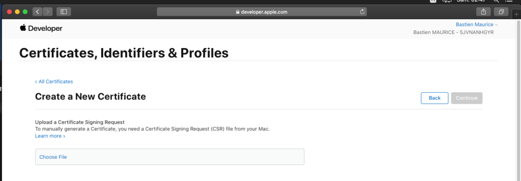 apple ios generation application ipa certificat p12 provision