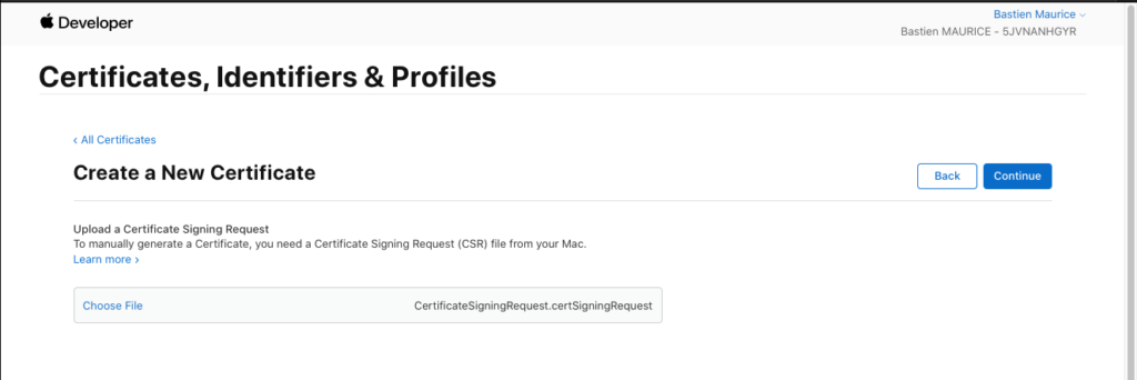 apple ios generation application ipa certificat p12 provision