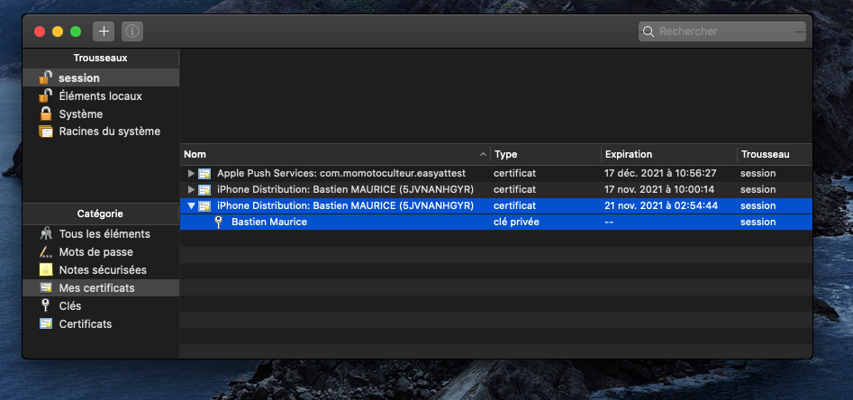 apple ios generation application ipa certificat p12 provision