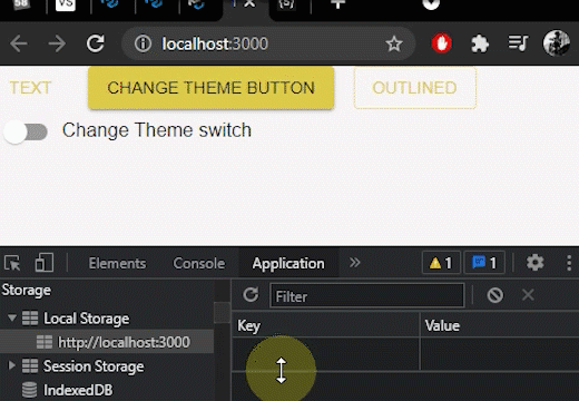 react material ui theme light dark