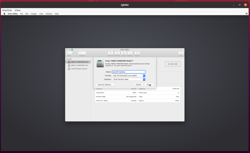 installer apple mac os catalina gratuit qemu kvm