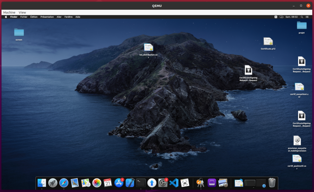 installer apple mac os catalina gratuit qemu kvm